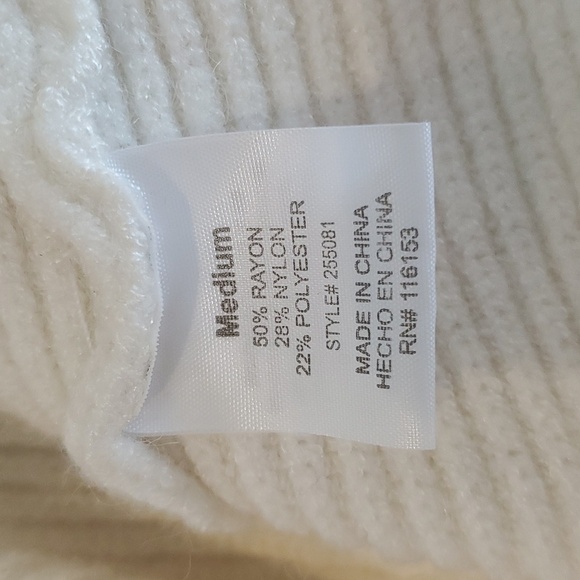 Poof Apparel Tan/Cream color block sweater. - Picture 4 of 4